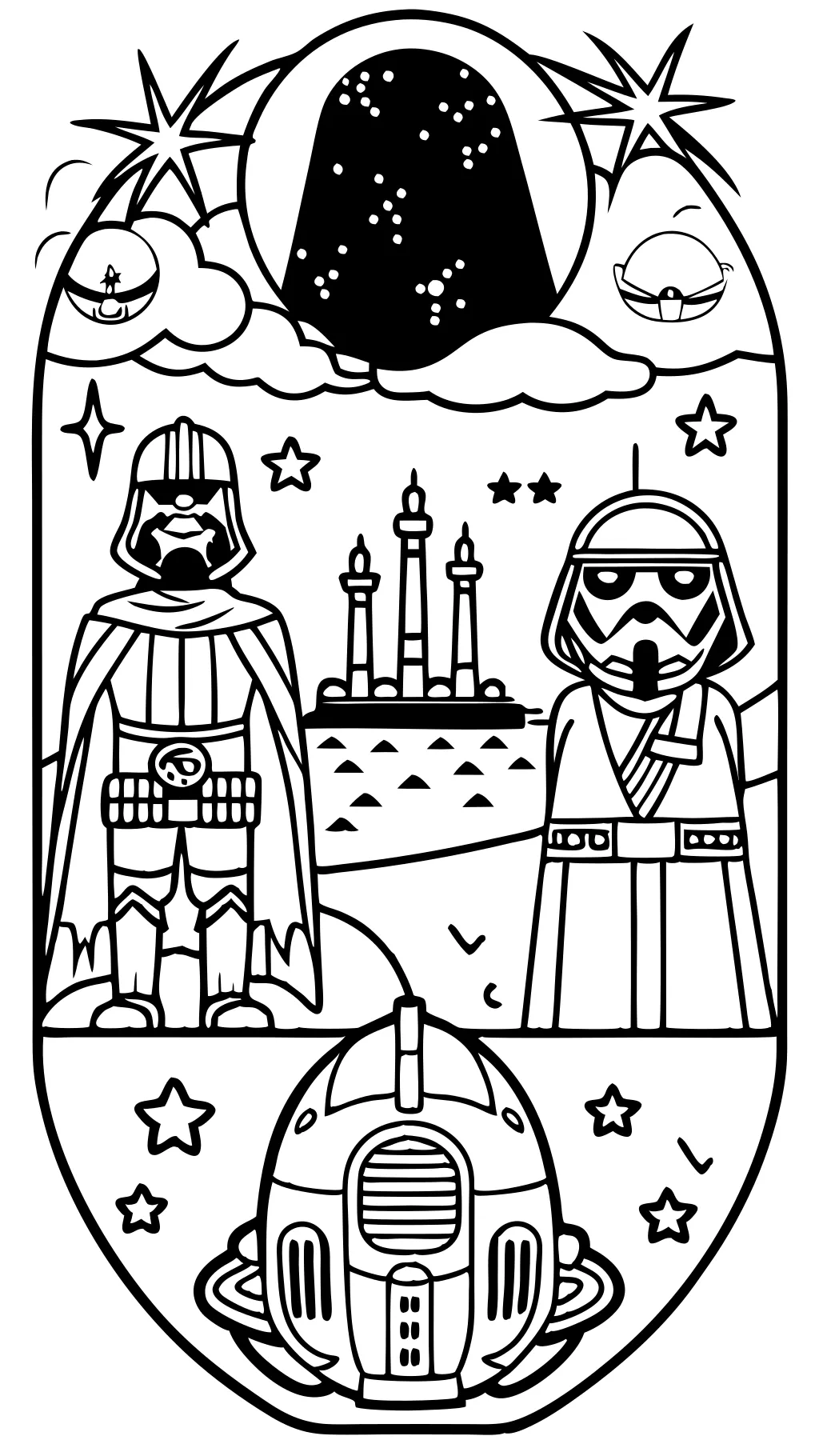 free coloring star wars pages